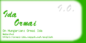 ida ormai business card